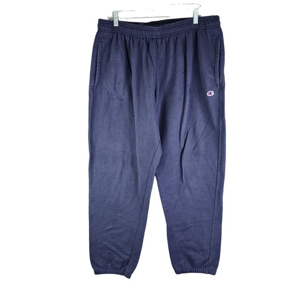 Mens Navy Blue Champion Authentic Fleece Jogger Elastic Waistband Size 2XL - Picture 1 of 13